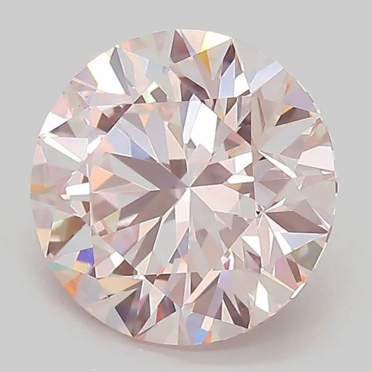 3.03ct Round Lab Grown Diamond (Colour Fancy Light Pink, Clarity VS1, Cut ID, IGI Certified)