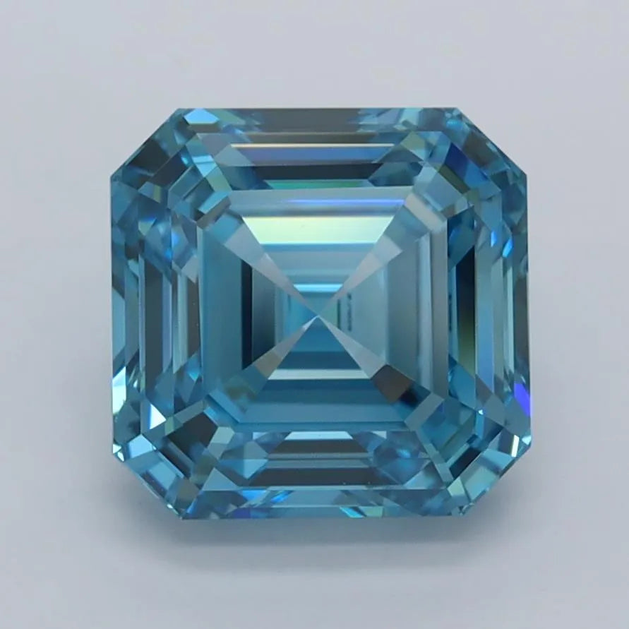 3.04ct Asscher Lab Grown Diamond (Colour Fancy Vivid Blue, Clarity VVS2, IGI Certified)