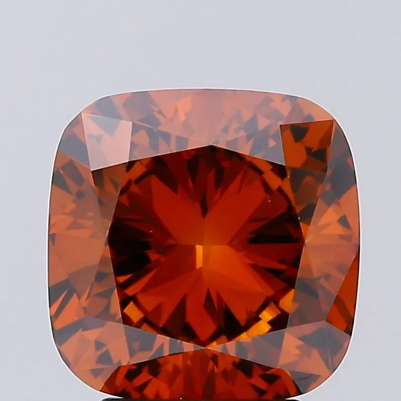 3.04ct Cushion modified Lab Grown Diamond (Colour Fancy Deep Orange, Clarity VVS2, IGI Certified)