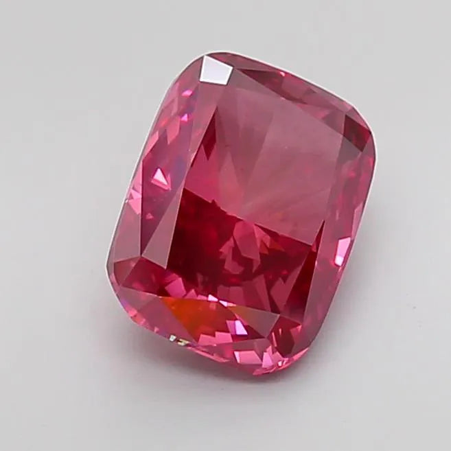 3.04ct Cushion modified Lab Grown Diamond (Colour Fancy Deep Pink, Clarity VS2, IGI Certified)