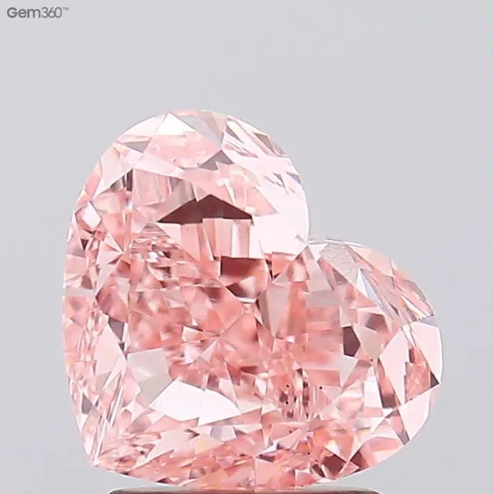 3.04ct Heart Lab Grown Diamond (Colour Fancy Vivid Pink, Clarity VS1, IGI Certified)
