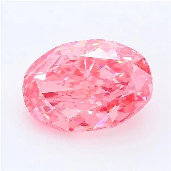 3.04ct Oval Lab Grown Diamond (Colour Fancy Vivid Pink, Clarity VS1, IGI Certified)