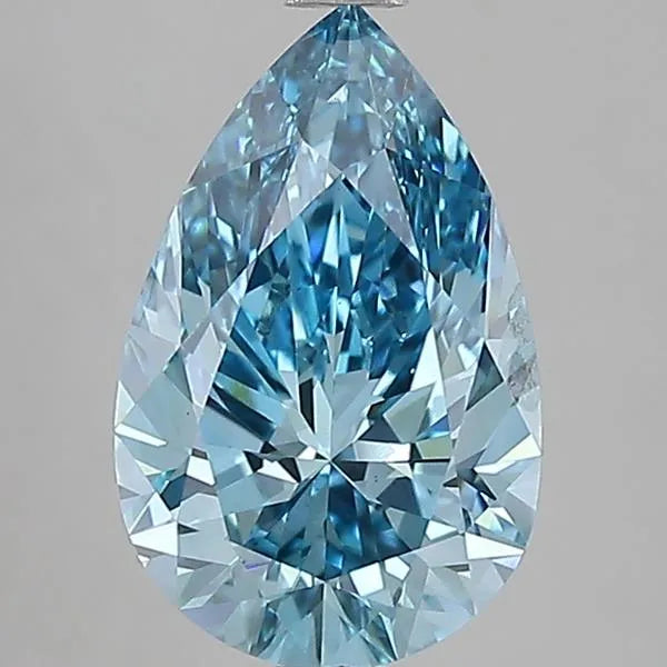 3.04ct Pear Lab Grown Diamond (Colour Fancy Vivid Blue, Clarity VS1, IGI Certified)