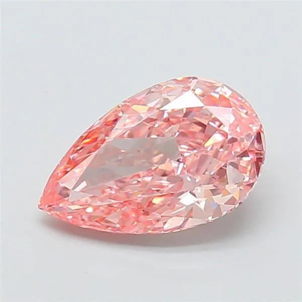 3.04ct Pear Lab Grown Diamond (Colour Fancy Vivid Pink, Clarity VS1, IGI Certified)
