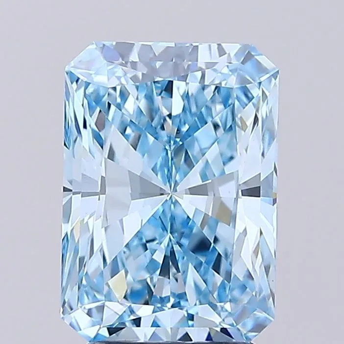 3.04ct Radiant Lab Grown Diamond (Colour Fancy Vivid Blue, Clarity VVS2, IGI Certified)