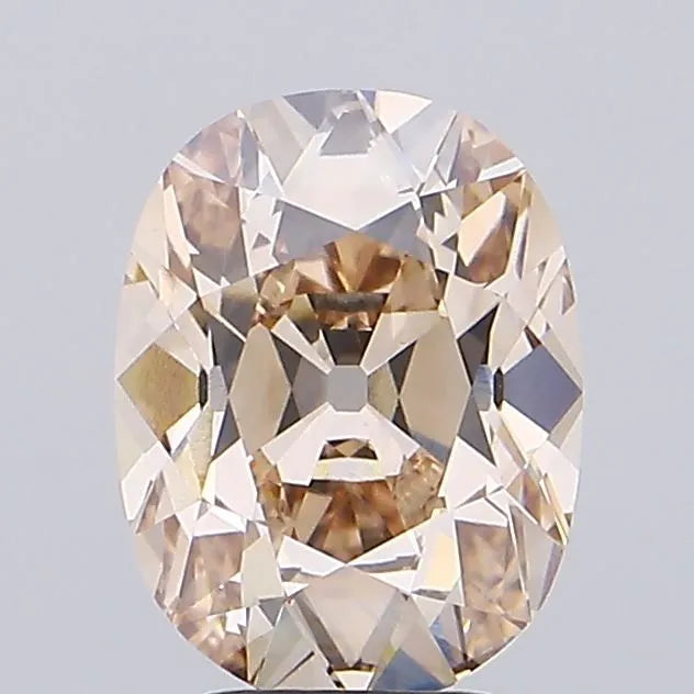 3.05ct Cushion modified Lab Grown Diamond (Colour Fancy Light Brown, Clarity VVS2, IGI Certified)