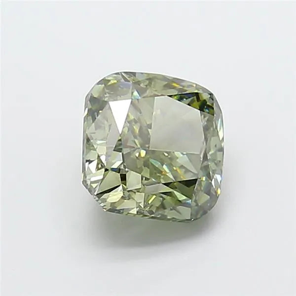 3.05ct Cushion modified Lab Grown Diamond (Colour Fancy Vivid Green, Clarity SI1, IGI Certified)