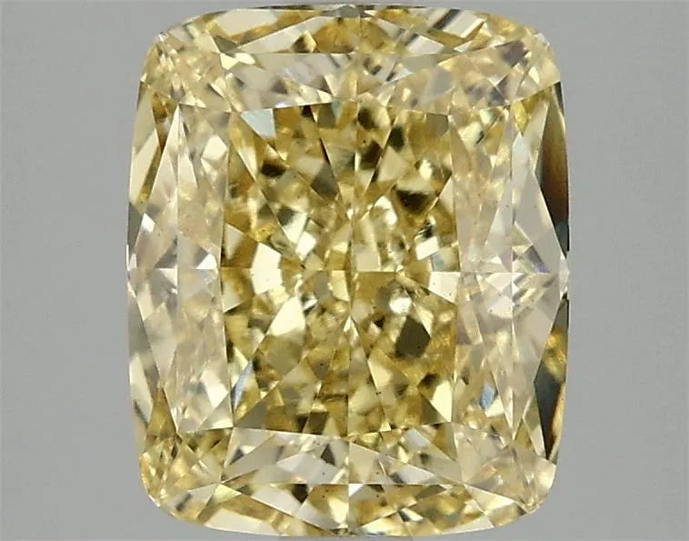 3.05ct Cushion modified Lab Grown Diamond (Colour Fancy Vivid Yellow, Clarity VS2, IGI Certified)