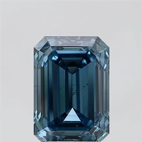 3.05ct Emerald Lab Grown Diamond (Colour Fancy Vivid Blue, Clarity VS2, IGI Certified)