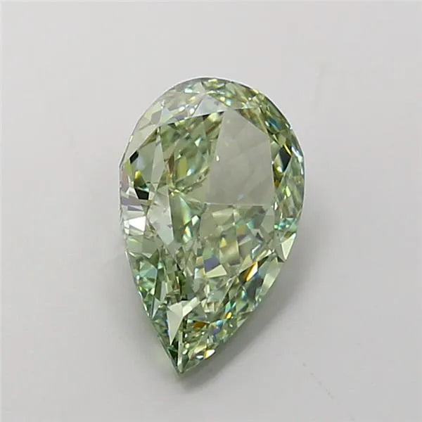 3.05ct Pear Lab Grown Diamond (Colour Fancy Vivid Green, Clarity VVS2, IGI Certified)