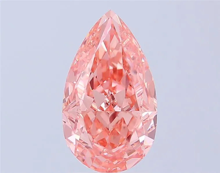 3.05ct Pear Lab Grown Diamond (Colour Fancy Vivid Pink, Clarity VS1, IGI Certified)