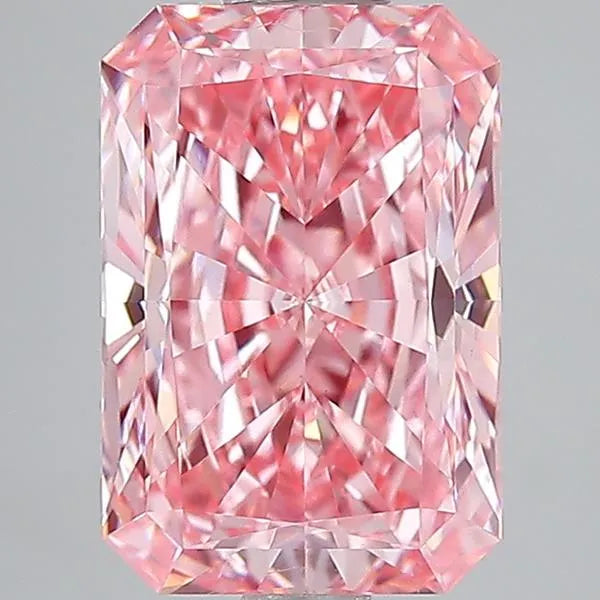 3.05ct Radiant Lab Grown Diamond (Colour Fancy Vivid Pink, Clarity VS1, IGI Certified)