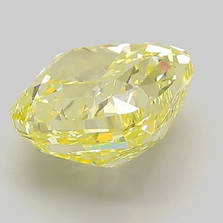 3.06ct Cushion modified Lab Grown Diamond (Colour Fancy Intense Yellow, Clarity VVS2, IGI Certified)