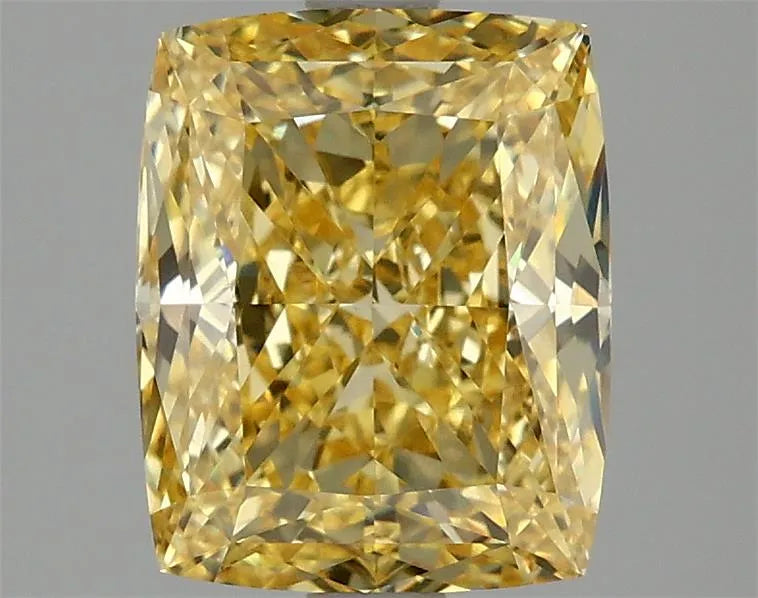 3.06ct Cushion modified Lab Grown Diamond (Colour Fancy Vivid Yellow, Clarity VVS2, IGI Certified)