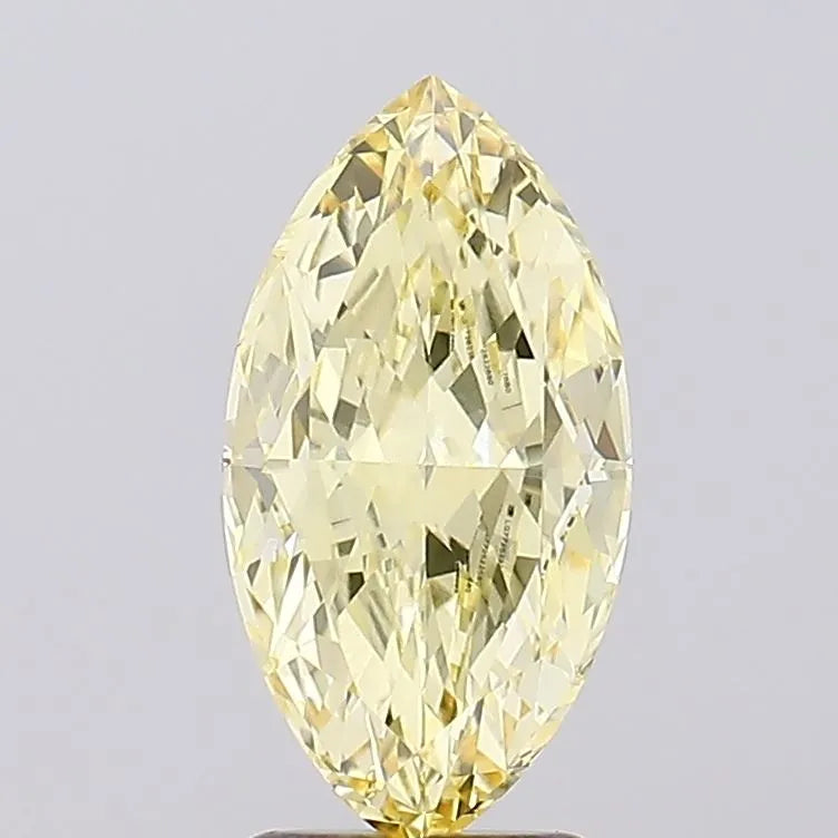 3.06ct Marquise Lab Grown Diamond (Colour Fancy Intense Yellow, Clarity VVS2, IGI Certified)