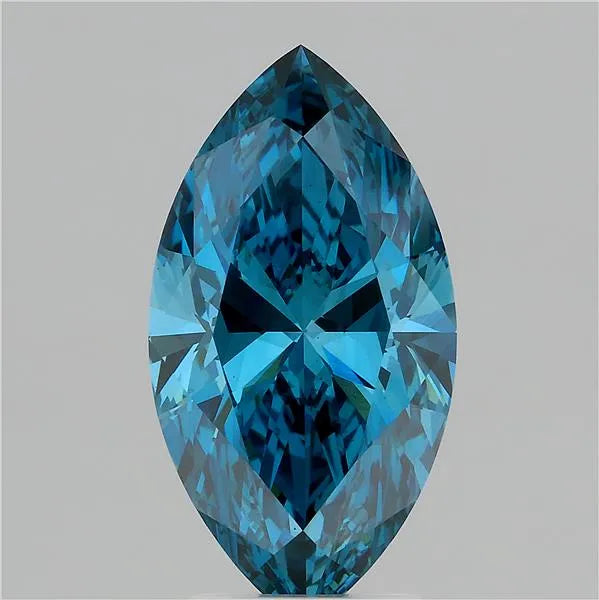 3.06ct Marquise Lab Grown Diamond (Colour Fancy Vivid Blue, Clarity VS1, IGI Certified)