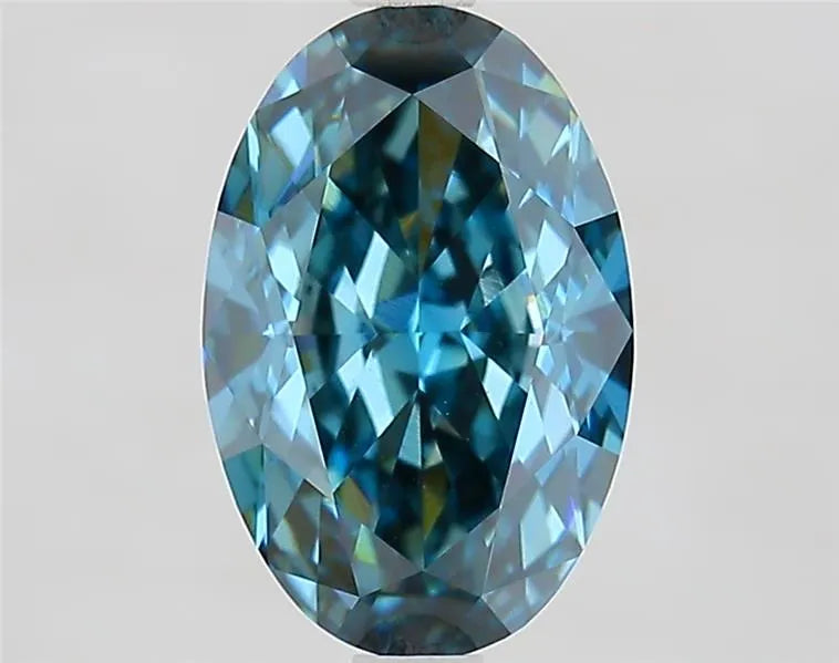 3.06ct Oval Lab Grown Diamond (Colour Fancy Deep Blue, Clarity VVS2, IGI Certified)