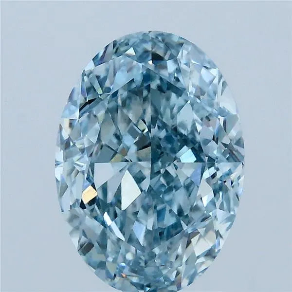 3.06ct Oval Lab Grown Diamond (Colour Fancy Intense Blue, Clarity VVS2, IGI Certified)