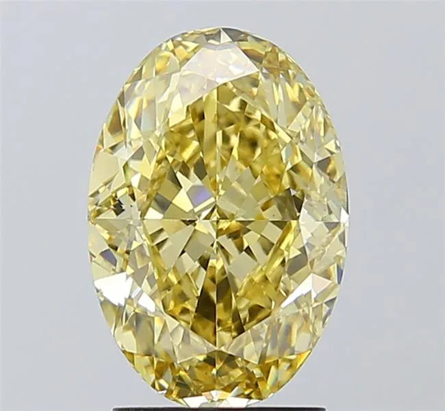 3.06ct Oval Lab Grown Diamond (Colour Fancy Intense Yellow, Clarity VS1, IGI Certified)