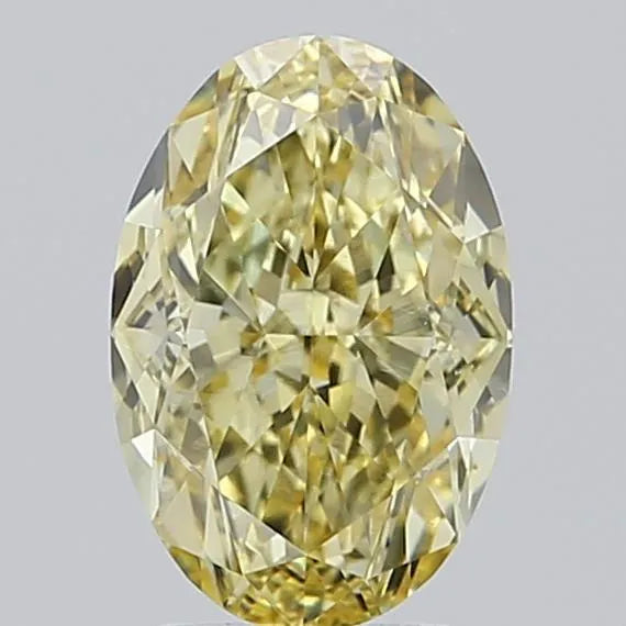 3.06ct Oval Lab Grown Diamond (Colour Fancy Yellow, Clarity VS1, IGI Certified)