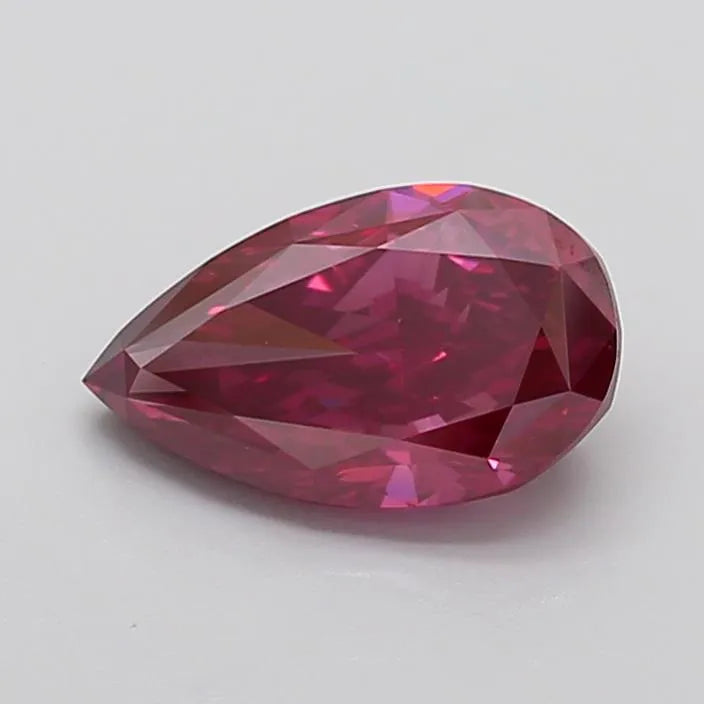 3.06ct Pear Lab Grown Diamond (Colour Fancy Deep Pink, Clarity VS1, IGI Certified)