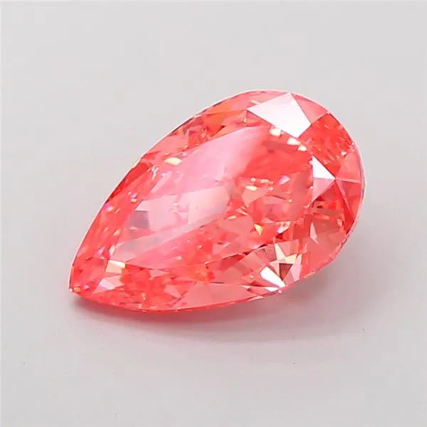 3.06ct Pear Lab Grown Diamond (Colour Fancy Vivid Pink, Clarity VS1, IGI Certified)
