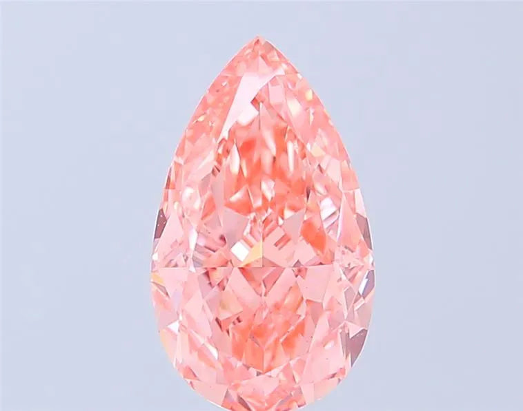 3.06ct Pear Lab Grown Diamond (Colour Fancy Vivid Pink, Clarity VS1, IGI Certified)