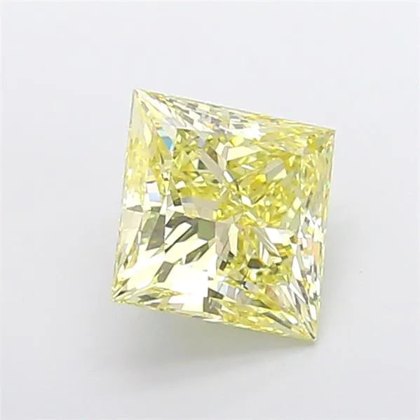 3.06ct Princess Lab Grown Diamond (Colour Fancy Yellow, Clarity VS2, IGI Certified)
