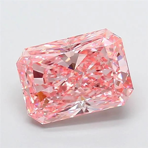 3.06ct Radiant Lab Grown Diamond (Colour Fancy Vivid Pink, Clarity VS1, IGI Certified)