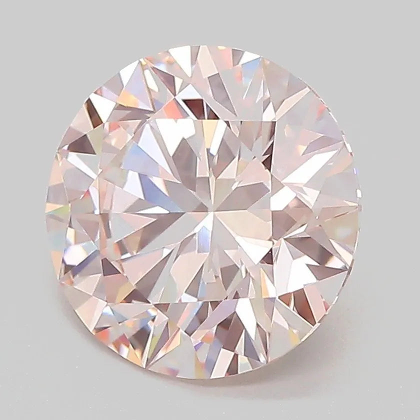 3.06ct Round Lab Grown Diamond (Colour Fancy Light Pink, Clarity VVS2, Cut ID, IGI Certified)