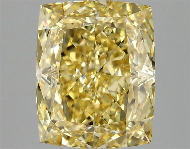 3.07ct Cushion modified Lab Grown Diamond (Colour Fancy Vivid Yellow, Clarity VS1, IGI Certified)