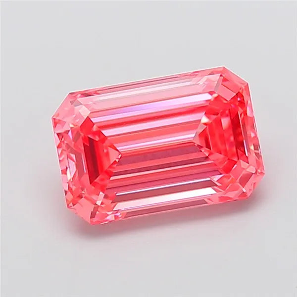 3.07ct Emerald Lab Grown Diamond (Colour Fancy Vivid Pink, Clarity VVS2, IGI Certified)