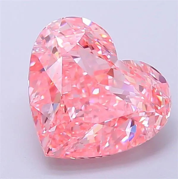 3.07ct Heart Lab Grown Diamond (Colour Fancy Vivid Pink, Clarity VS1, IGI Certified)