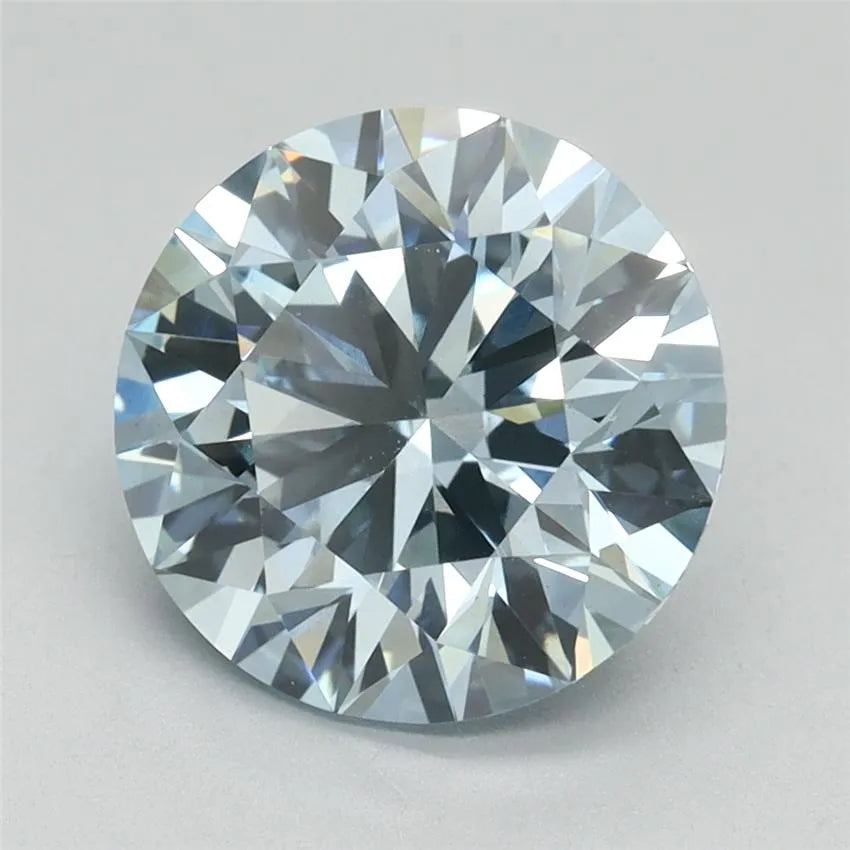 3.07ct Round Lab Grown Diamond (Colour Fancy Intense Blue, Clarity VS1, Cut ID, IGI Certified)