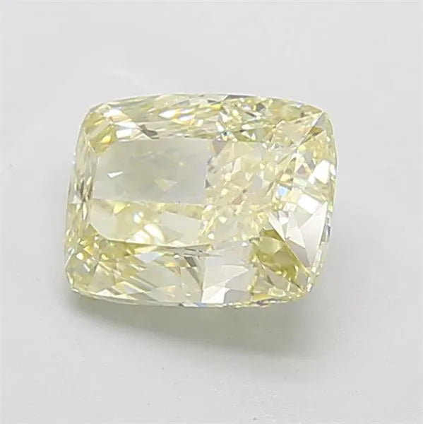3.08ct Cushion modified Lab Grown Diamond (Colour Fancy Light Yellow, Clarity VS1, IGI Certified)