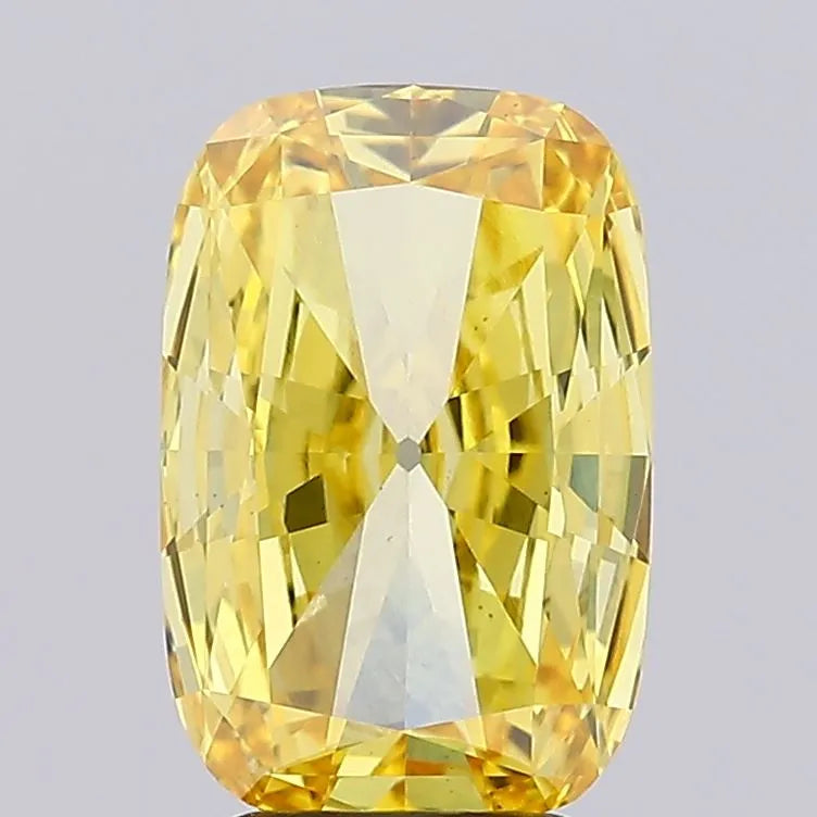 3.08ct Cushion modified Lab Grown Diamond (Colour Fancy Vivid Yellow, Clarity VS2, IGI Certified)