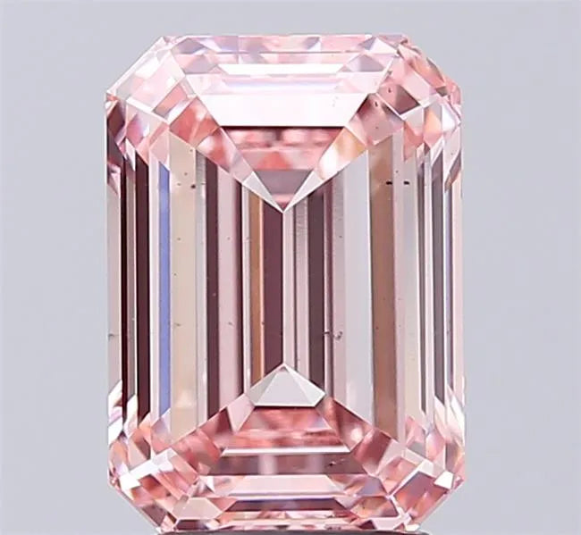 3.08ct Emerald Lab Grown Diamond (Colour Fancy Intense Pink, Clarity VS2, IGI Certified)