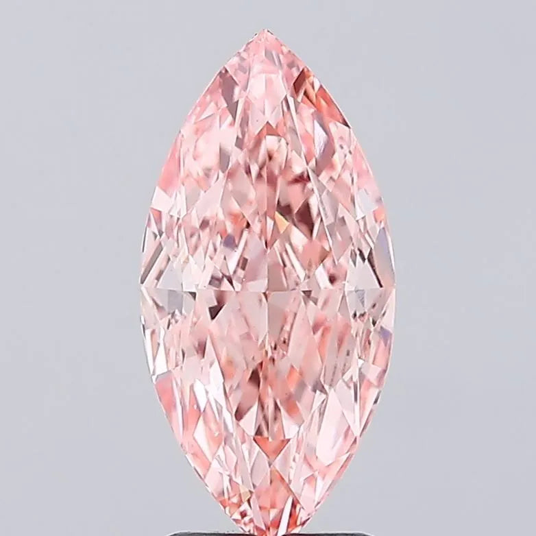 3.08ct Marquise Lab Grown Diamond (Colour Fancy Vivid Pink, Clarity VS1, IGI Certified)
