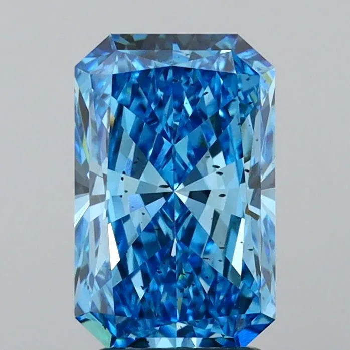 3.08ct Radiant Lab Grown Diamond (Colour Fancy Vivid Blue, Clarity SI2, IGI Certified)