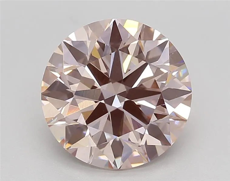 3.08ct Round Lab Grown Diamond (Colour Fancy Pink, Clarity VS1, Cut ID, IGI Certified)