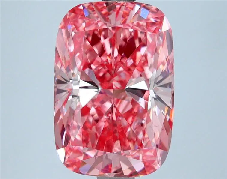 3.09ct Cushion brilliant Lab Grown Diamond (Colour Fancy Vivid Pink, Clarity VS1, IGI Certified)