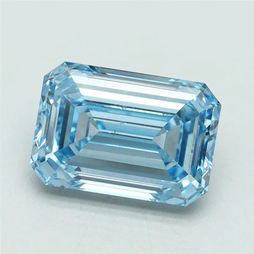 3.09ct Emerald Lab Grown Diamond (Colour Fancy Intense Blue, Clarity VS1, IGI Certified)