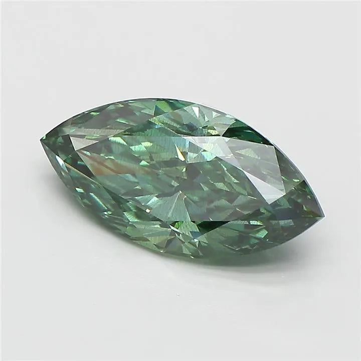 3.09ct Marquise Lab Grown Diamond (Colour Fancy Vivid Green, Clarity SI2, IGI Certified)