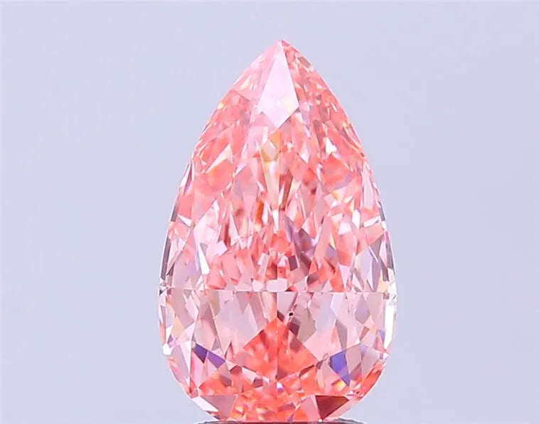 3.09ct Pear Lab Grown Diamond (Colour Fancy Vivid Pink, Clarity VS2, IGI Certified)