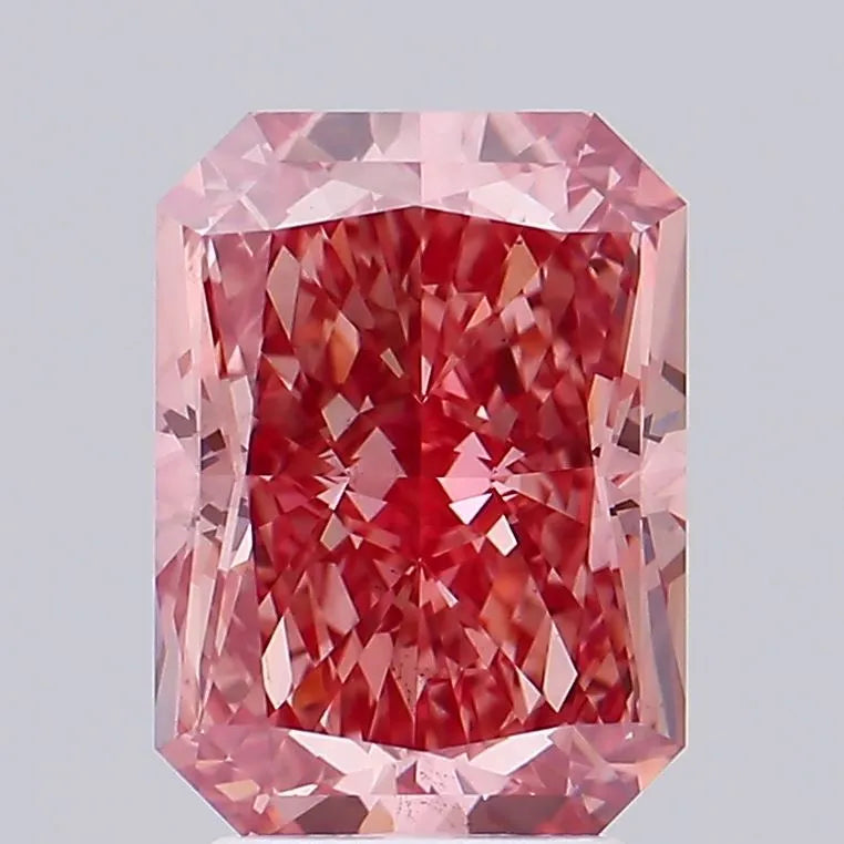 3.09ct Radiant Lab Grown Diamond (Colour Fancy Vivid Pink, Clarity VS2, IGI Certified)