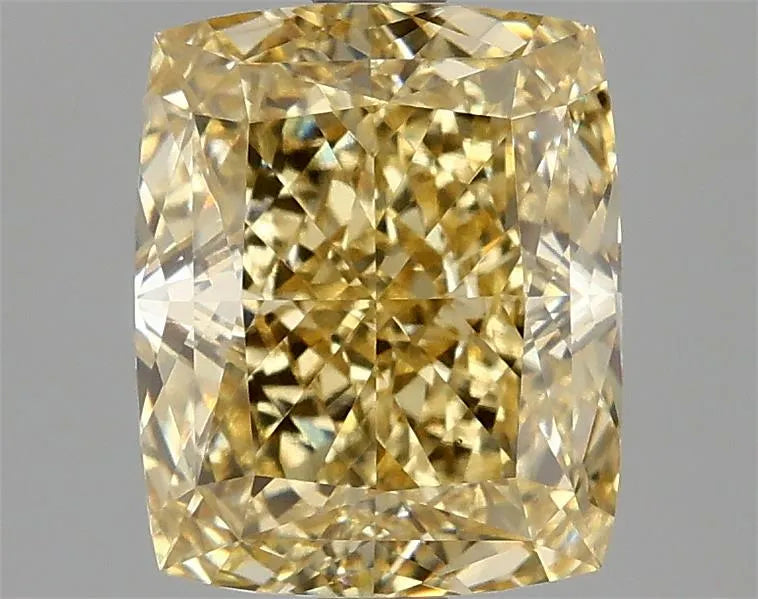3.10ct Cushion modified Lab Grown Diamond (Colour Fancy Intense Yellow, Clarity VS1, IGI Certified)