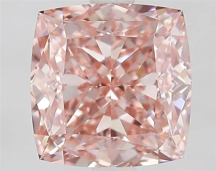 3.10ct Cushion modified Lab Grown Diamond (Colour Fancy Vivid Pink, Clarity VS1, IGI Certified)