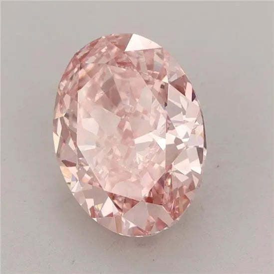 3.10ct Oval Lab Grown Diamond (Colour Fancy Vivid Pink, Clarity VS1, IGI Certified)