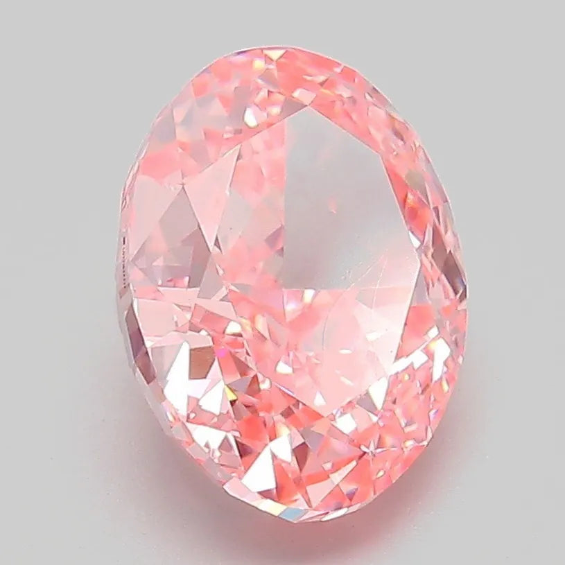 3.10ct Oval Lab Grown Diamond (Colour Fancy Vivid Pink, Clarity VS1, IGI Certified)