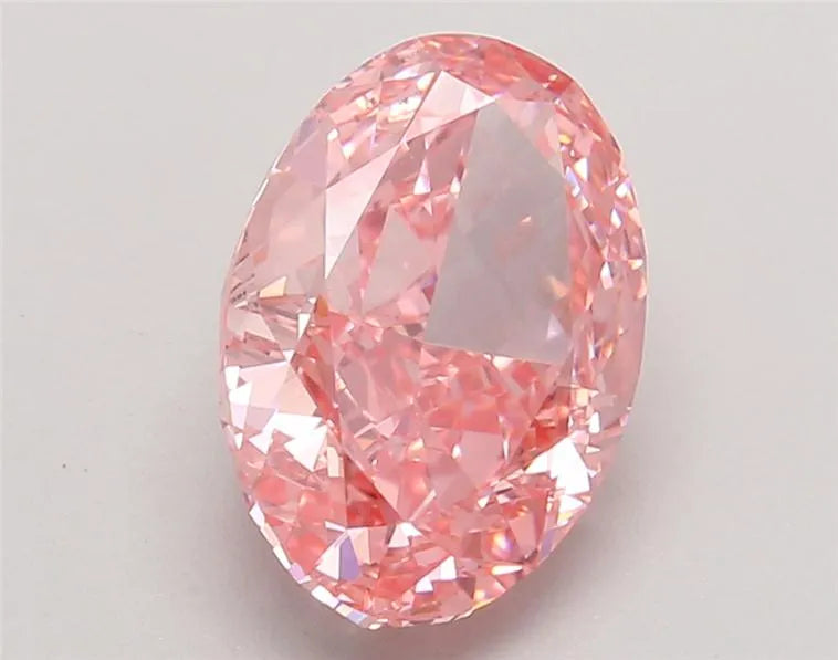 3.10ct Oval Lab Grown Diamond (Colour Fancy Vivid Pink, Clarity VS1, IGI Certified)